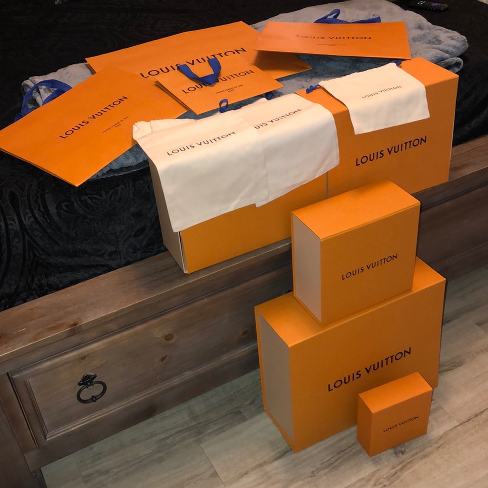 Empty LV travel bags and boxes